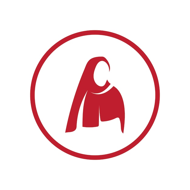 Ilustración simple de diseño de logotipo de hijabpara tienda de hijabbelleza moda muslimah