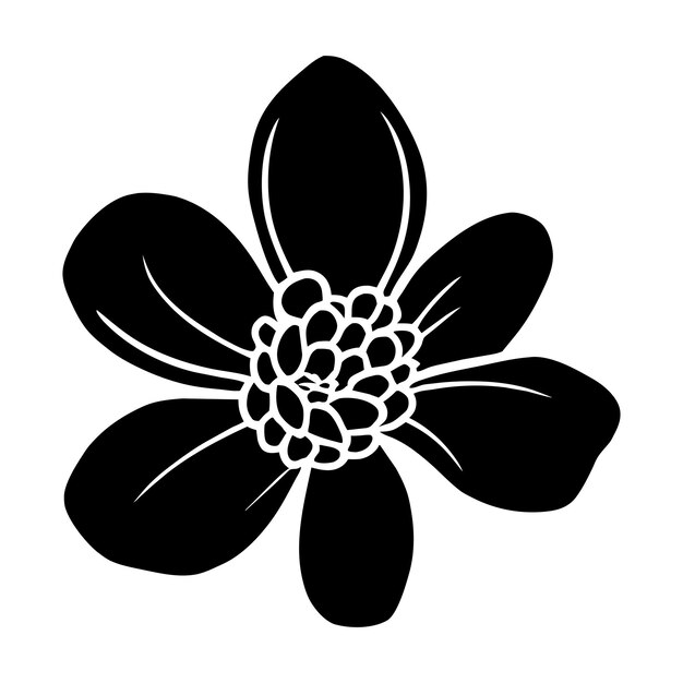 Ilustración simple de flores dibujada a mano