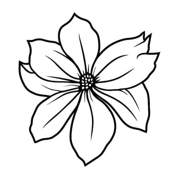 Ilustración simple de flores dibujada a mano