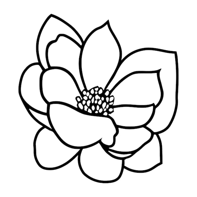 Ilustración simple de flores dibujada a mano