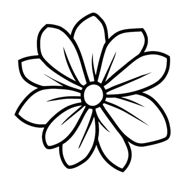 Vector ilustración simple de flores dibujada a mano