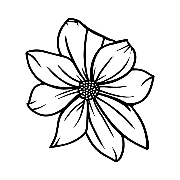 Ilustración simple de flores dibujada a mano