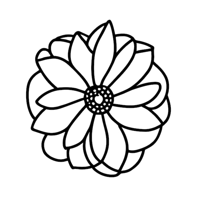 Ilustración simple de flores dibujada a mano