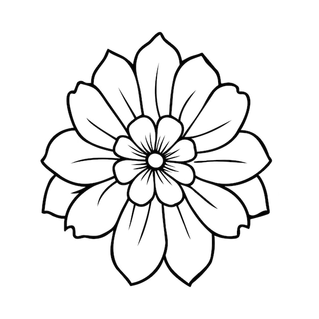 Ilustración simple de flores dibujada a mano