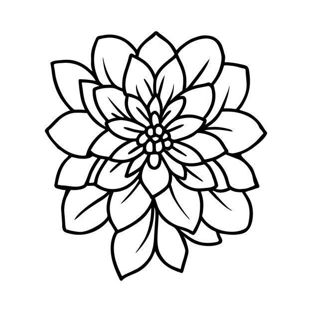 Ilustración simple de flores dibujada a mano