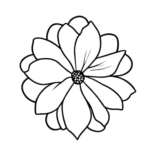 Ilustración simple de flores dibujada a mano