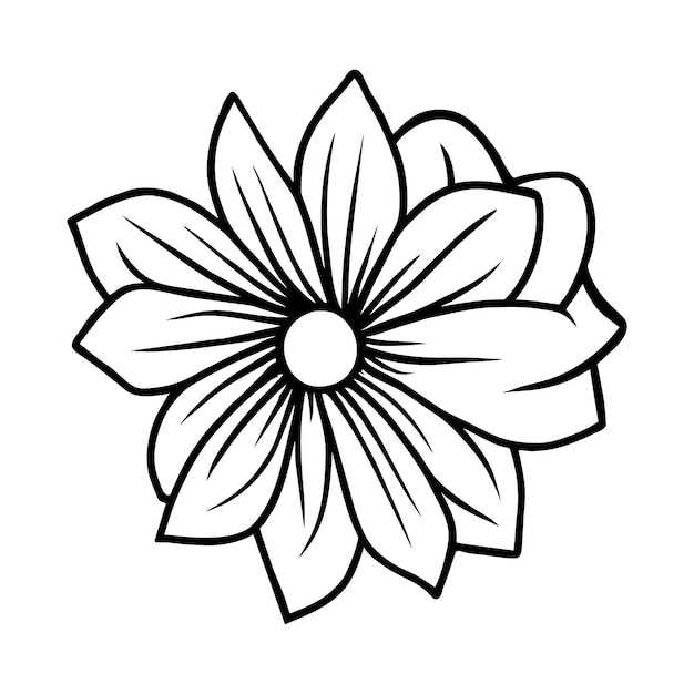 Ilustración simple de flores dibujada a mano