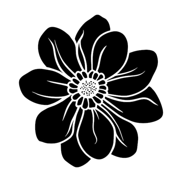 Ilustración simple de flores dibujada a mano