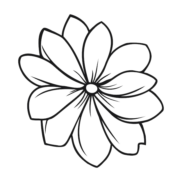 Ilustración simple de flores dibujada a mano