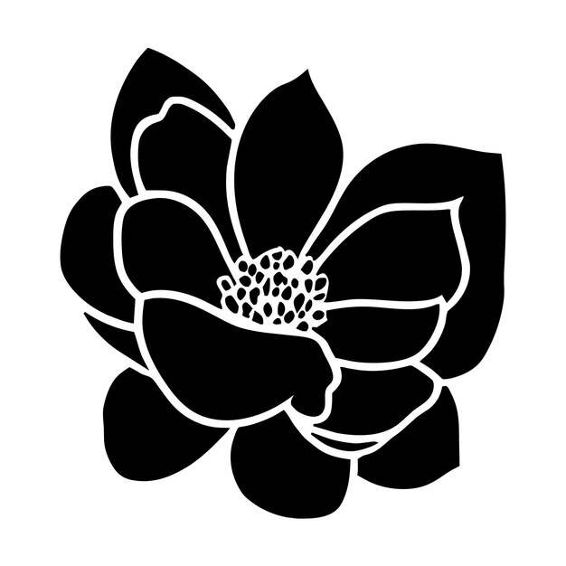 Ilustración simple de flores dibujada a mano