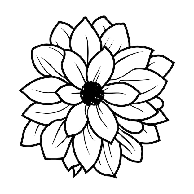 Ilustración simple de flores dibujada a mano