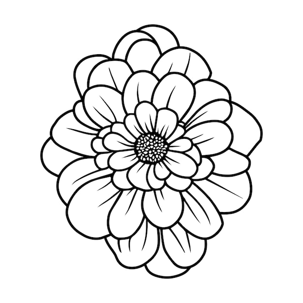 Ilustración simple de flores dibujada a mano