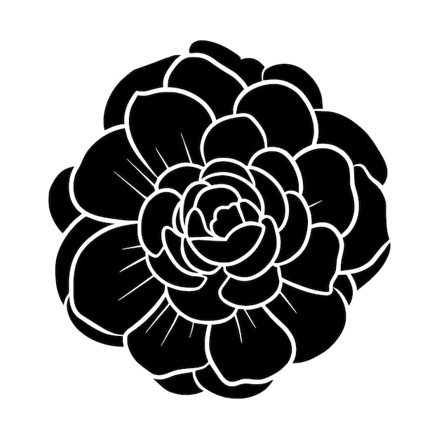 Ilustración simple de flores dibujada a mano