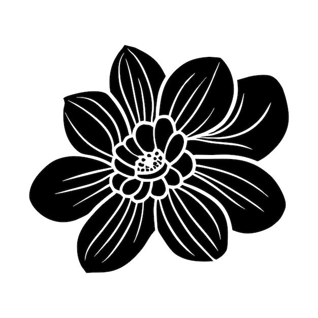 Ilustración simple de flores dibujada a mano