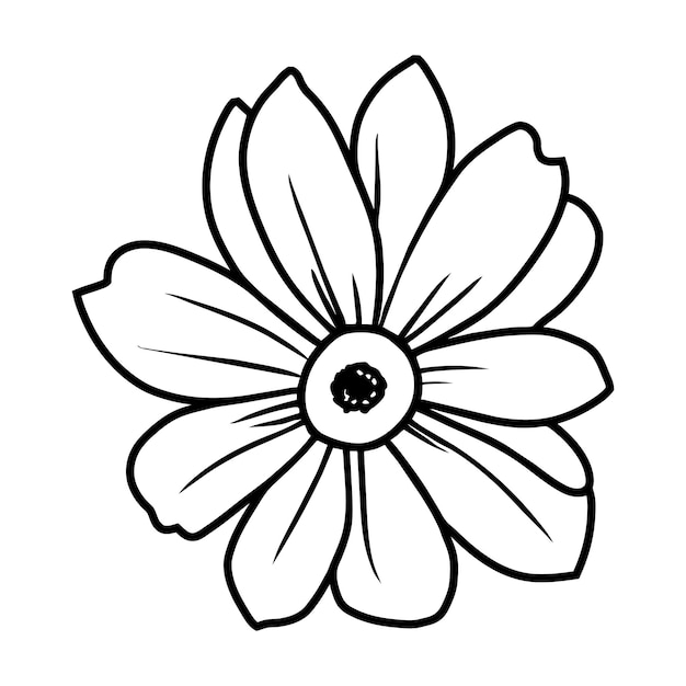 Ilustración simple de flores dibujada a mano