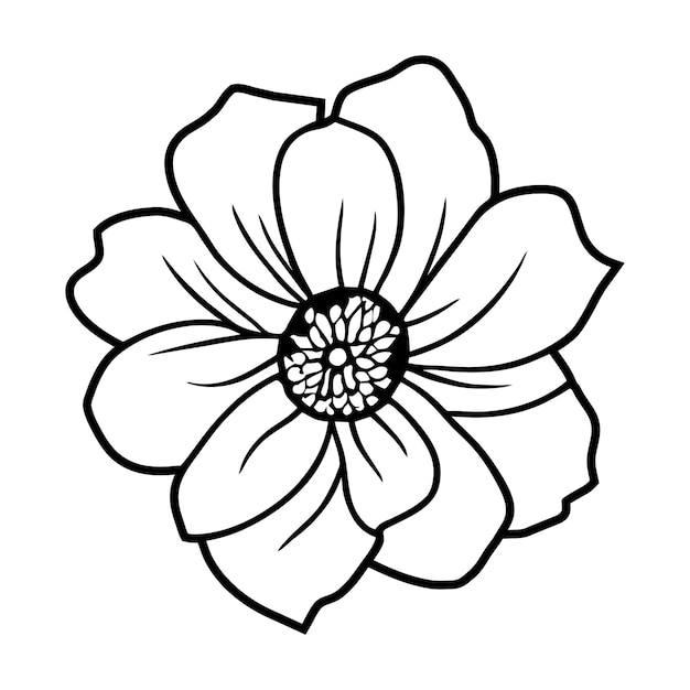 Ilustración simple de flores dibujada a mano