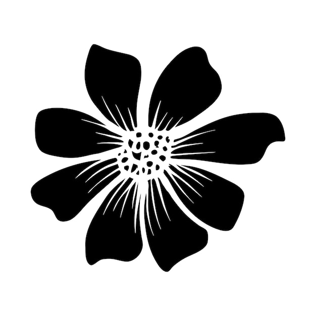 Ilustración simple de flores dibujada a mano