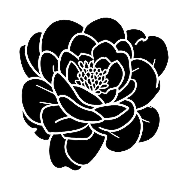 Ilustración simple de flores dibujada a mano