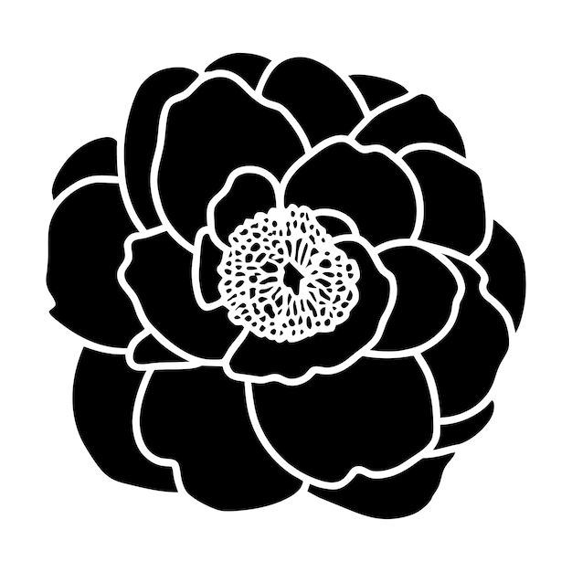 Ilustración simple de flores dibujada a mano