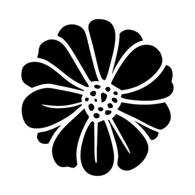 Ilustración simple de flores dibujada a mano