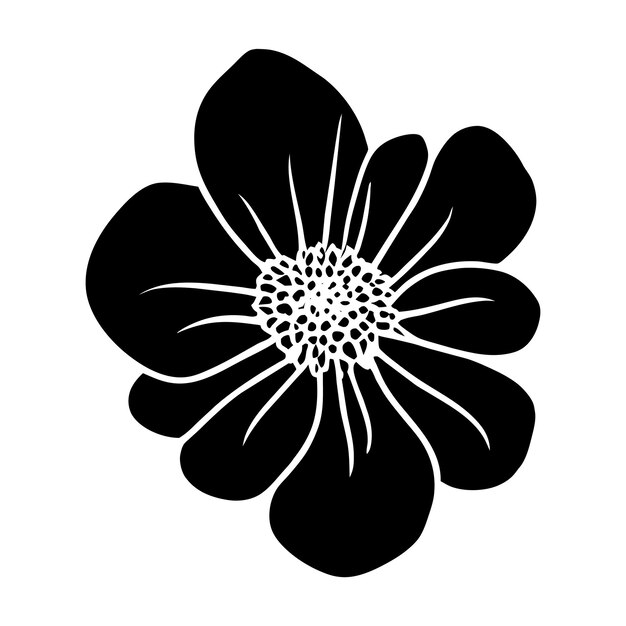 Ilustración simple de flores dibujada a mano