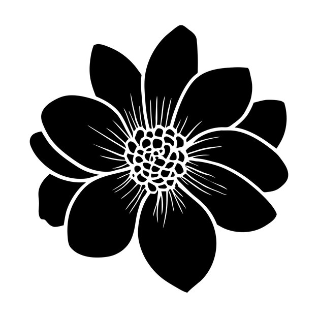 Ilustración simple de flores dibujada a mano