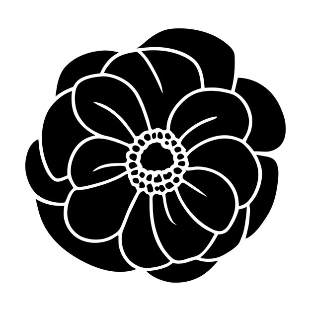 Ilustración simple de flores dibujada a mano