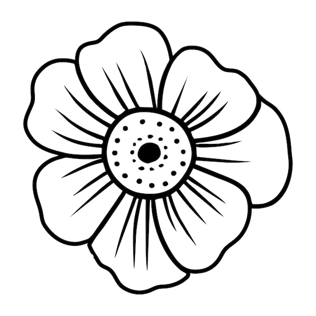 Ilustración simple de flores dibujada a mano