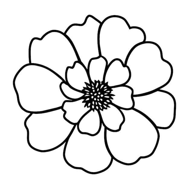 Ilustración simple de flores dibujada a mano