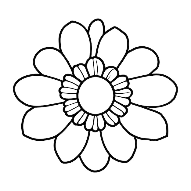 Ilustración simple de flores dibujada a mano