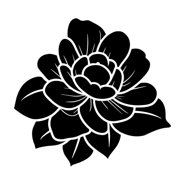 Ilustración simple de flores dibujada a mano