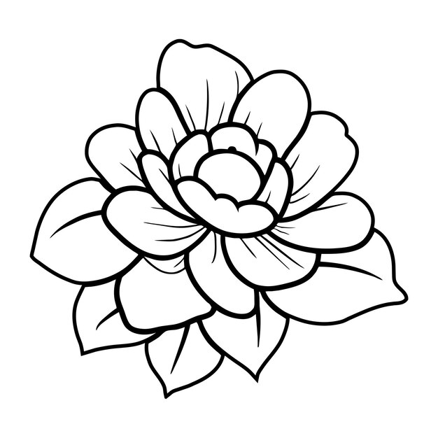 Ilustración simple de flores dibujada a mano