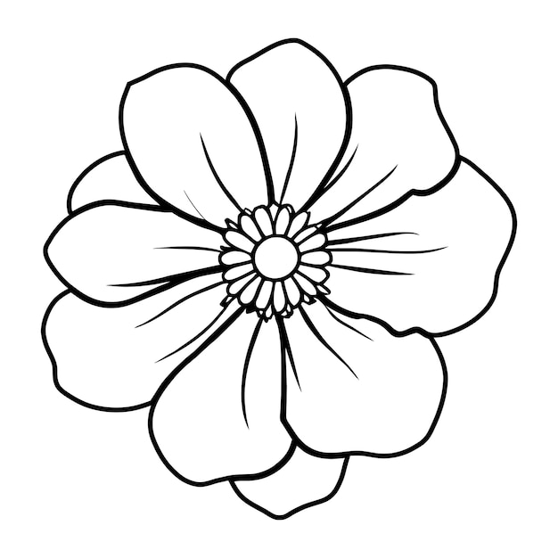 Ilustración simple de flores dibujada a mano