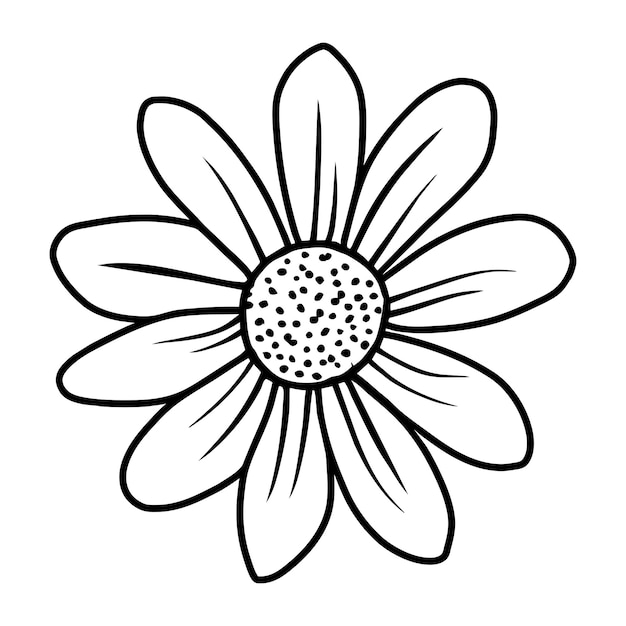 Ilustración simple de flores dibujada a mano