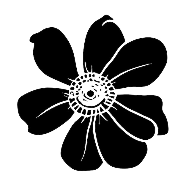 Ilustración simple de flores dibujada a mano
