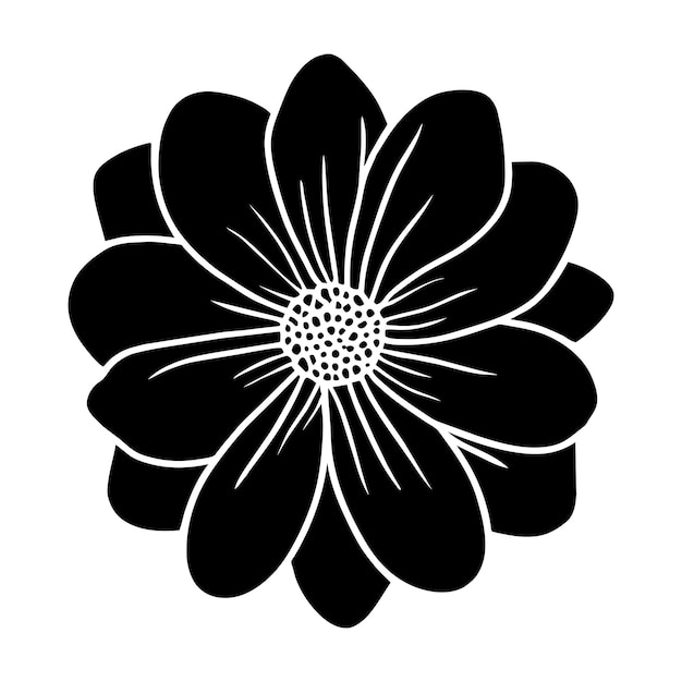 Ilustración simple de flores dibujada a mano