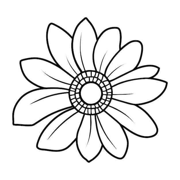 Ilustración simple de flores dibujada a mano
