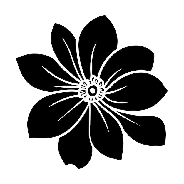 Ilustración simple de flores dibujada a mano