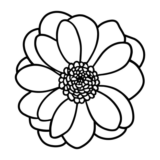 Ilustración simple de flores dibujada a mano