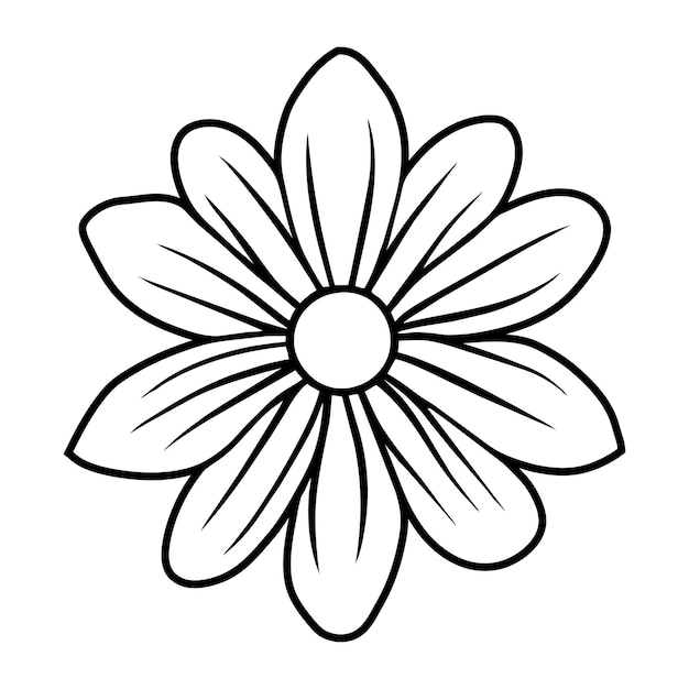 Ilustración simple de flores dibujada a mano
