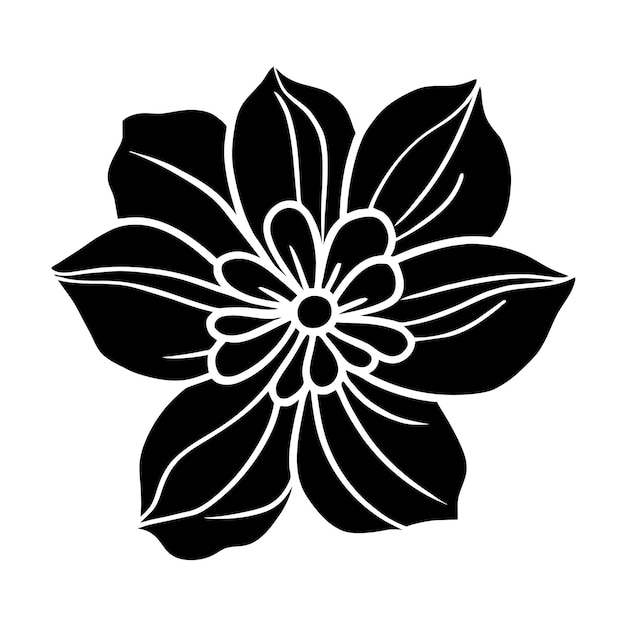 Ilustración simple de flores dibujada a mano