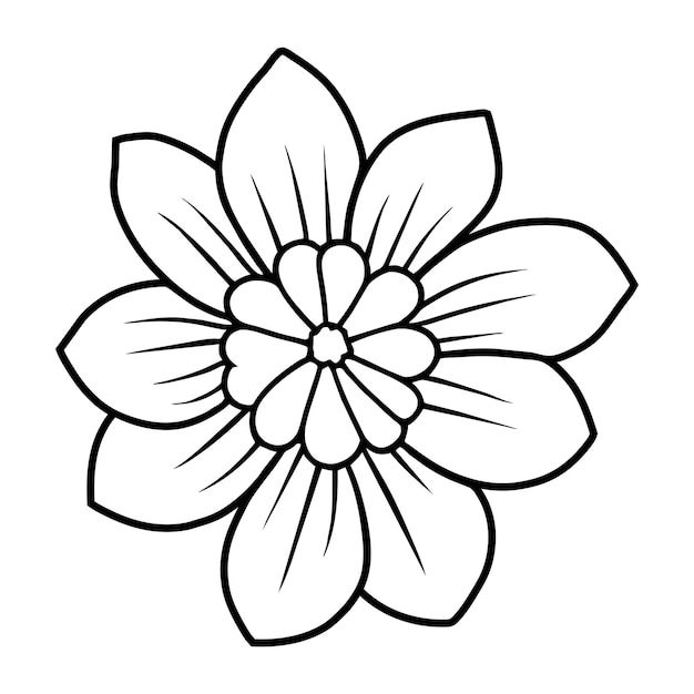 Ilustración simple de flores dibujada a mano