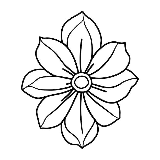 Ilustración simple de flores dibujada a mano