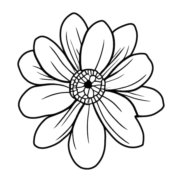 Ilustración simple de flores dibujada a mano