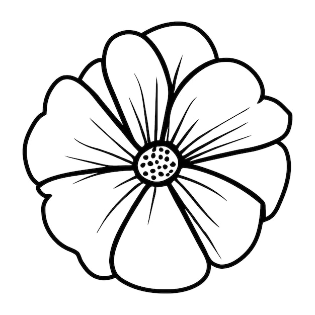 Ilustración simple de flores dibujada a mano