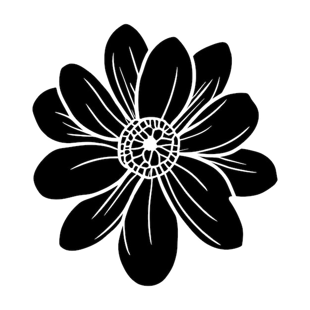 Ilustración simple de flores dibujada a mano