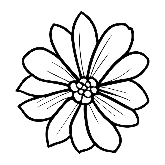 Ilustración simple de flores dibujada a mano
