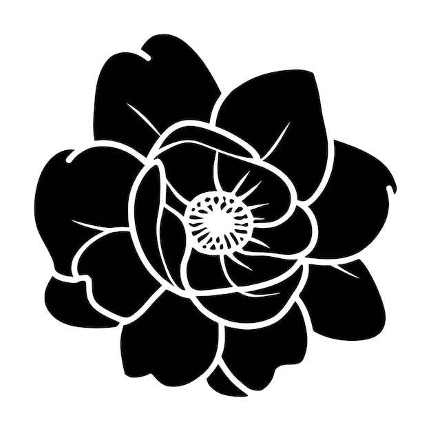 Ilustración simple de flores dibujada a mano