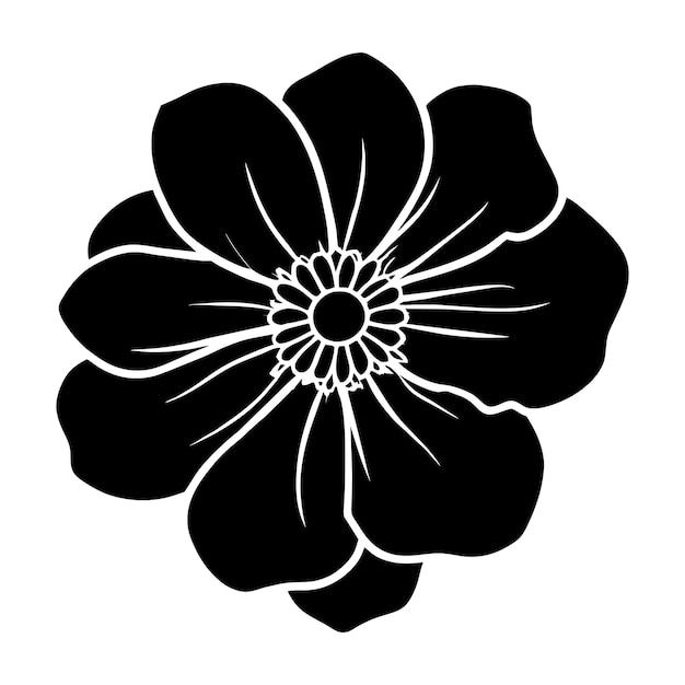 Ilustración simple de flores dibujada a mano