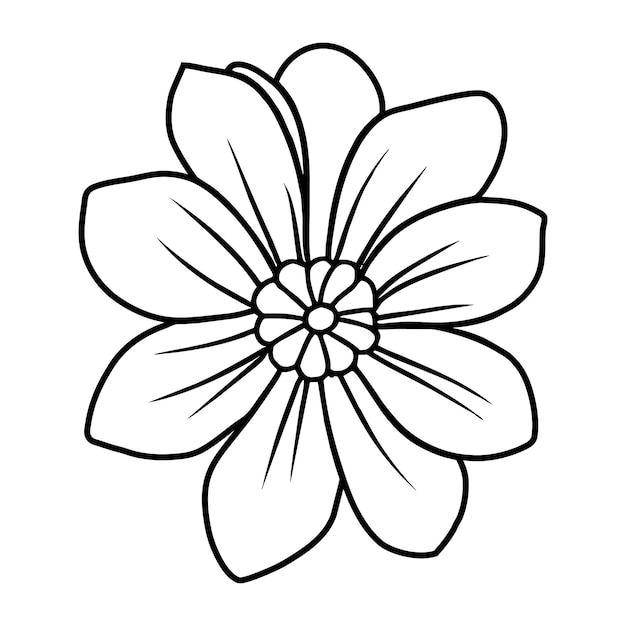 Ilustración simple de flores dibujada a mano